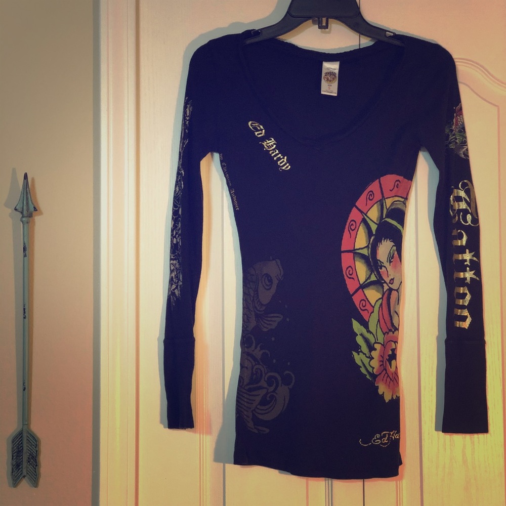 Vintage Ed Hardy Christian Audigier Tattoo Top